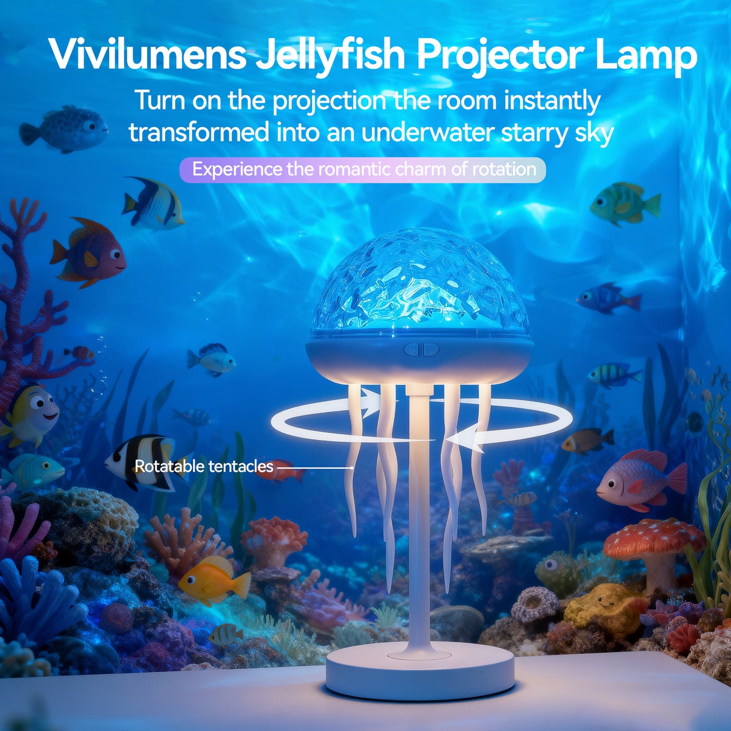 Vivilumens Jellyfish Lamps Projector RGB Night Lights