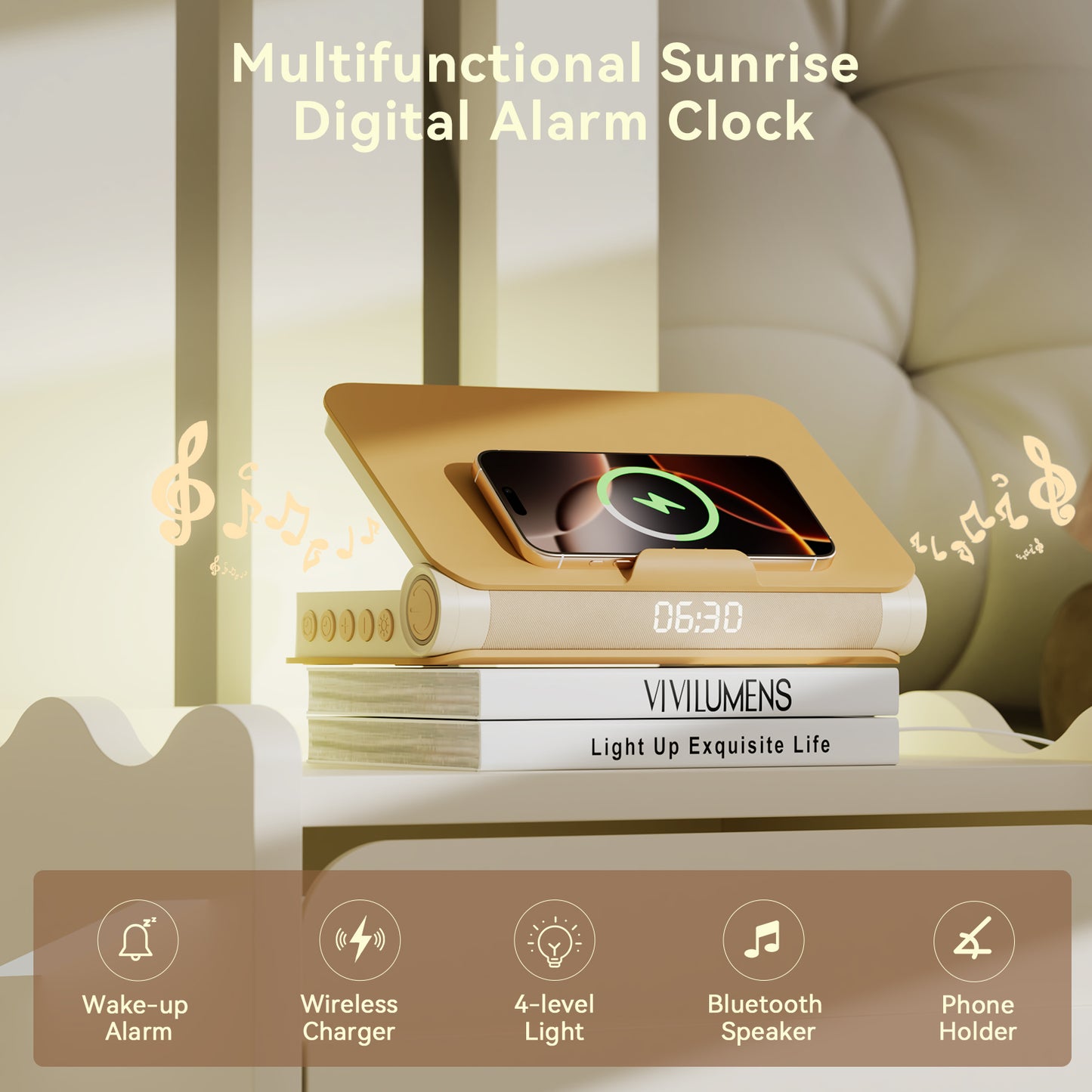 Vivilumens Book Lamp Sunrise Alarm Clocks