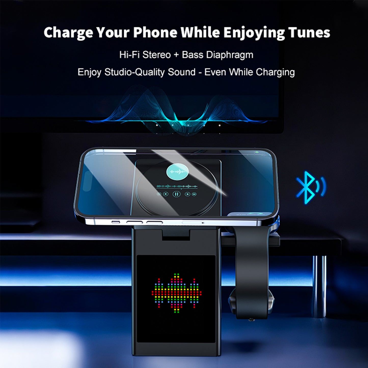 Vivilumens 7-in-1 Wireless Charging Station with Bluetooth Speaker