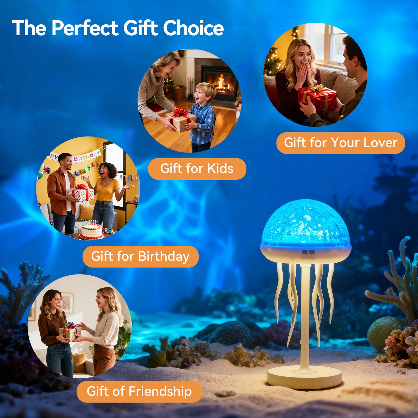 Vivilumens Jellyfish Lamps Projector RGB Night Lights