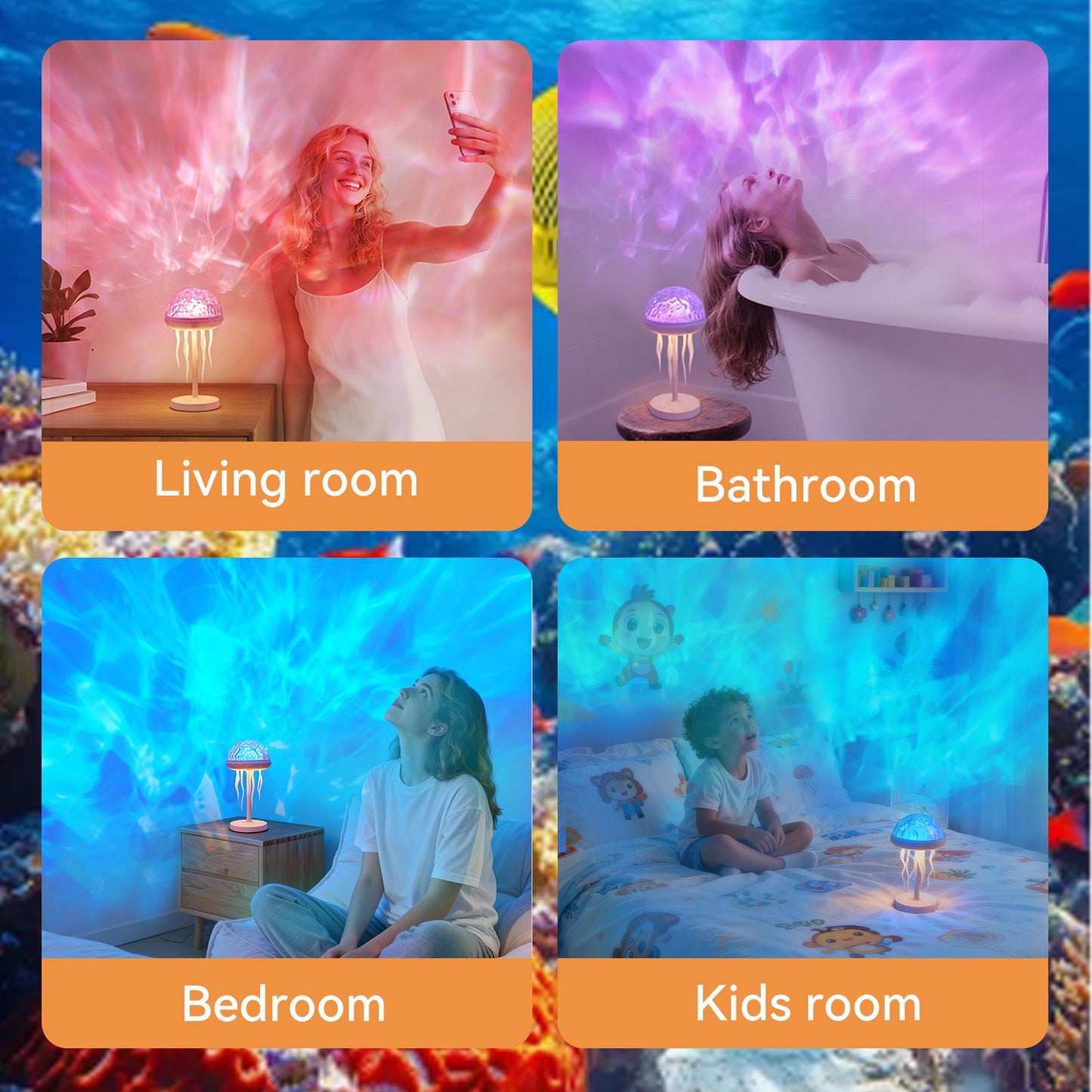 Vivilumens Jellyfish Lamps Projector RGB Night Lights