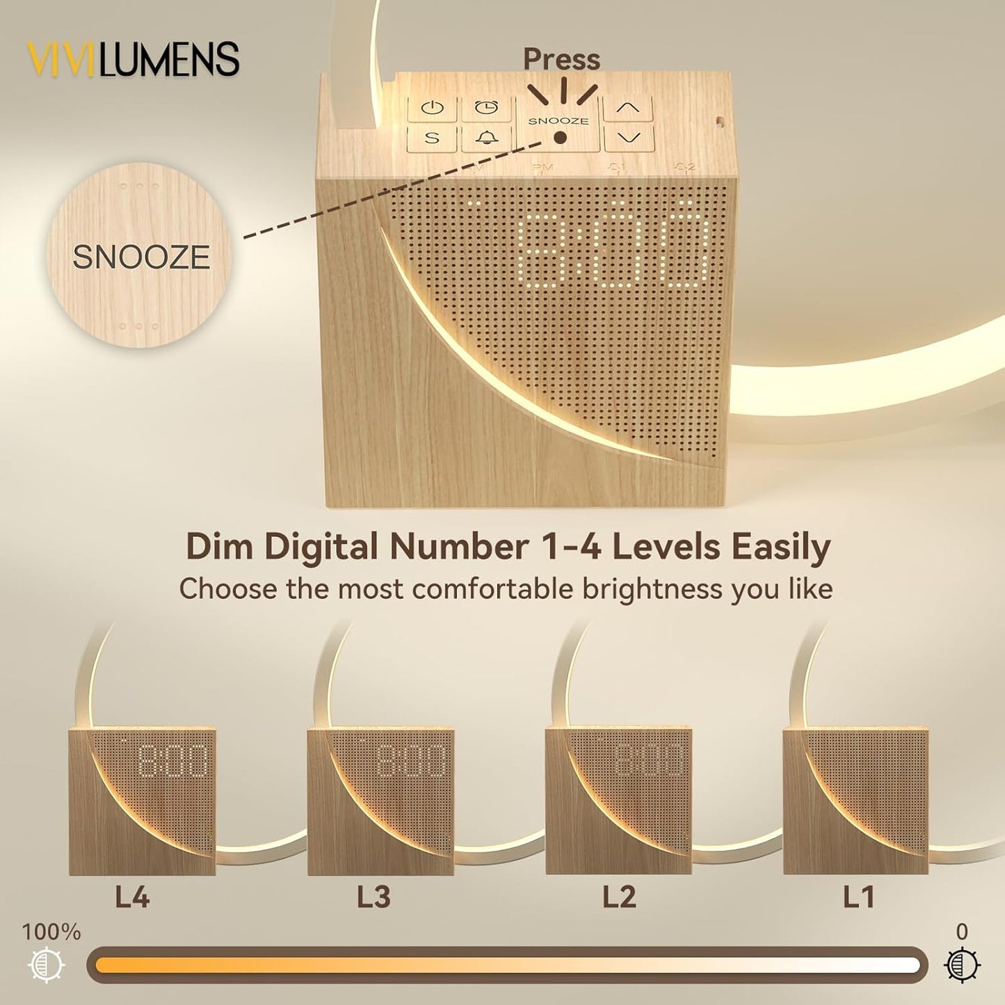 Vivilumens 5 in 1 Sunrise Alarm Clock
