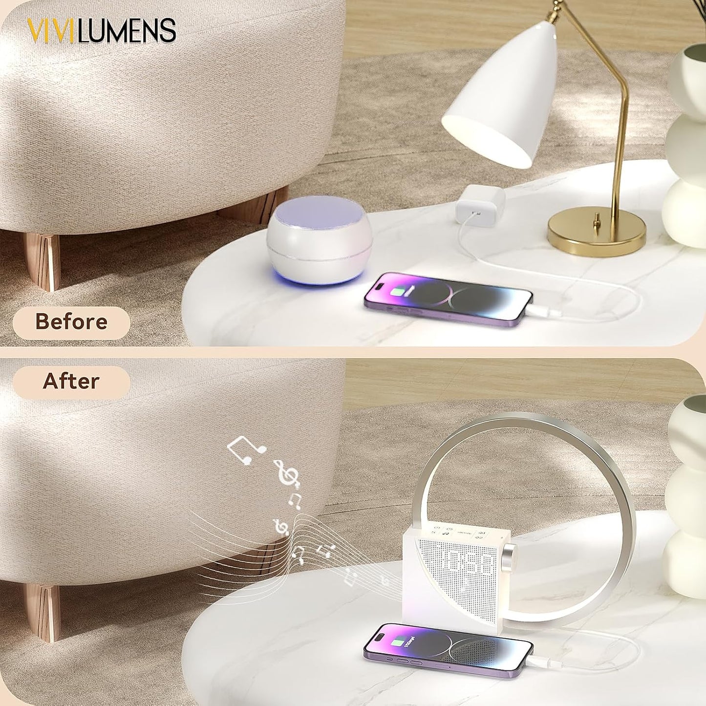 Vivilumens 5 in 1 Sound Machine Sunrise Alarm Clock