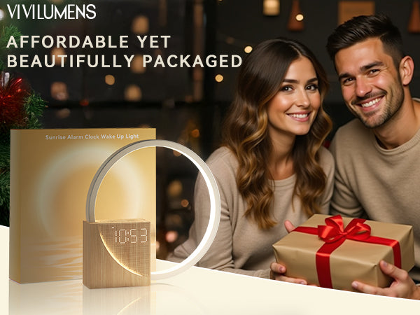 Vivilumens Sunrise Alarm Clock with Wake-Up Light & White Noise Night Light