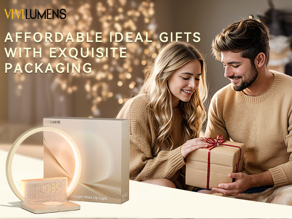 Vivilumens Sunrise Alarm Clock – Wake-Up Light, Wireless Charging & White Noise