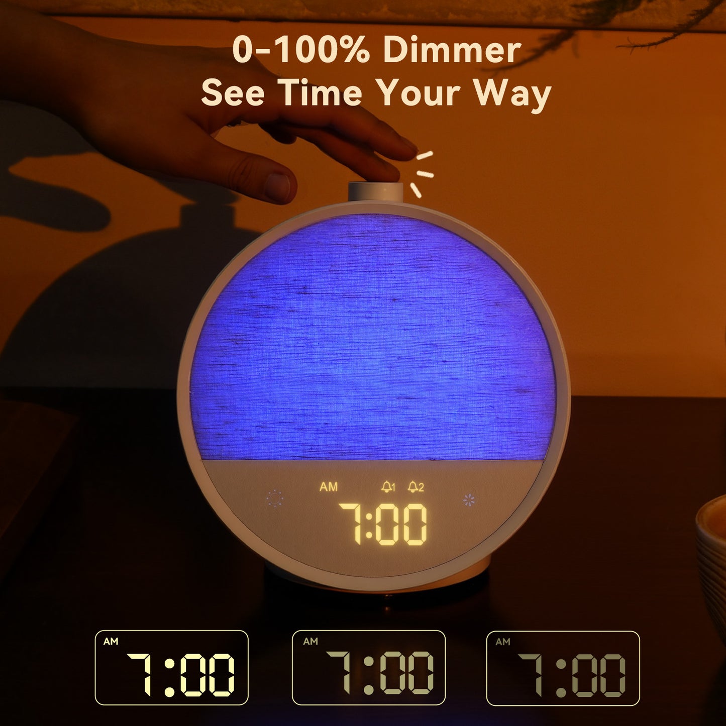 Lattle Sunrise Alarm Clock – Gentle Wake-Up Light, Sound Machine & Dual Alarms, RGB Night Lamp