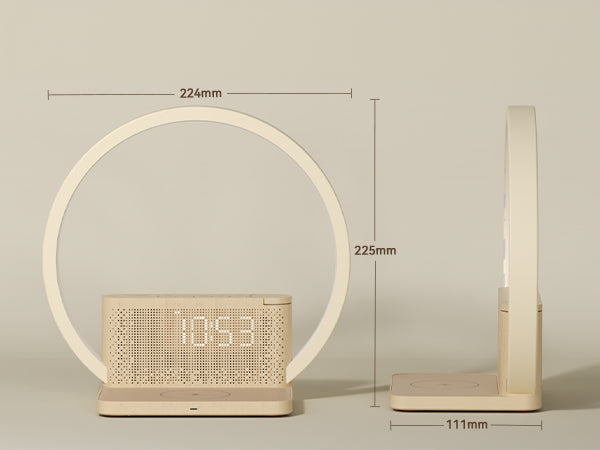 Vivilumens 5-in-1 Sunrise Alarm Clock with Wireless Charger & White Noise