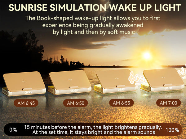 Vivilumens Book Lamp Sunrise Alarm Clocks