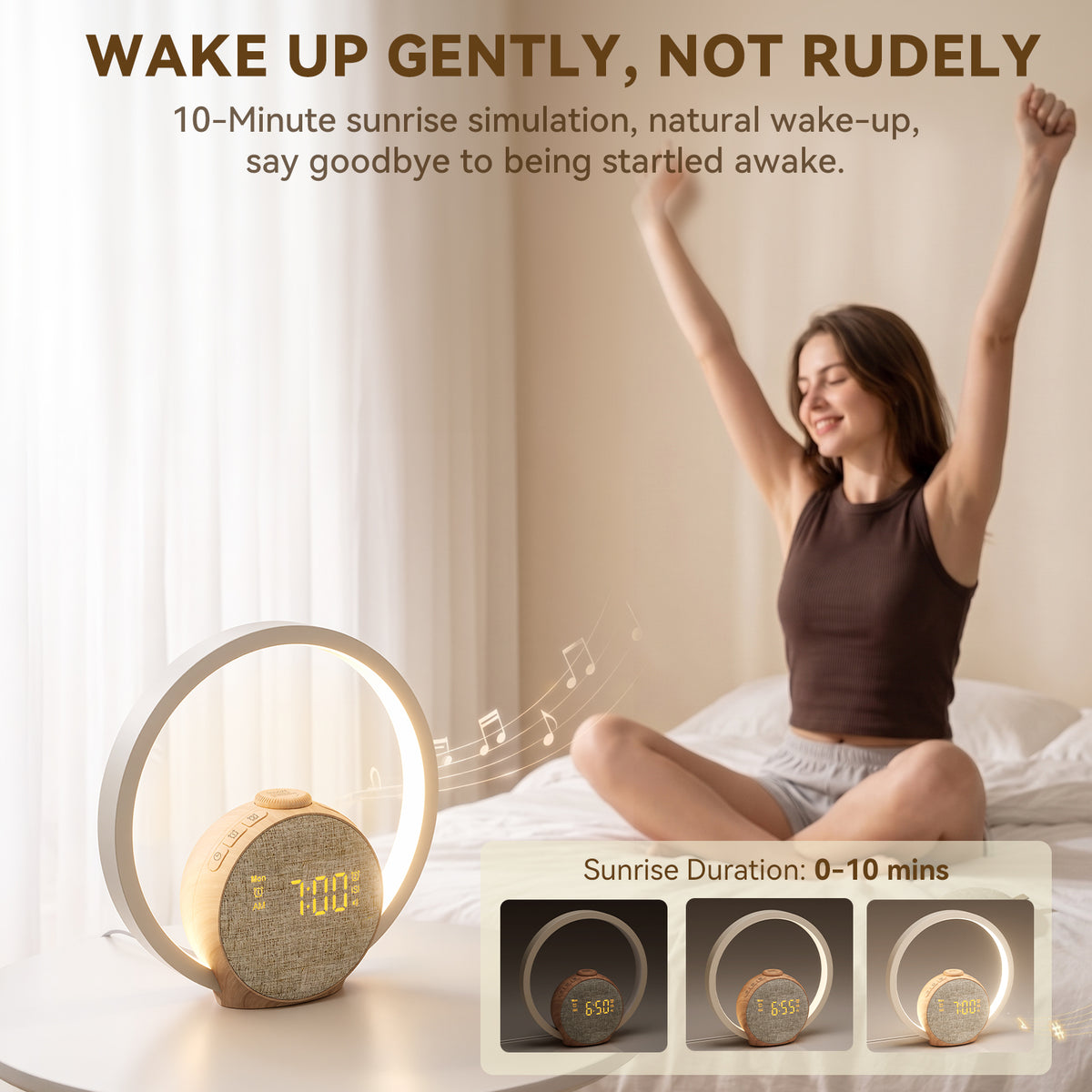 Vivilumens Loud Alarm Clock for Heavy Sleepers with Wireless Bed Shaker