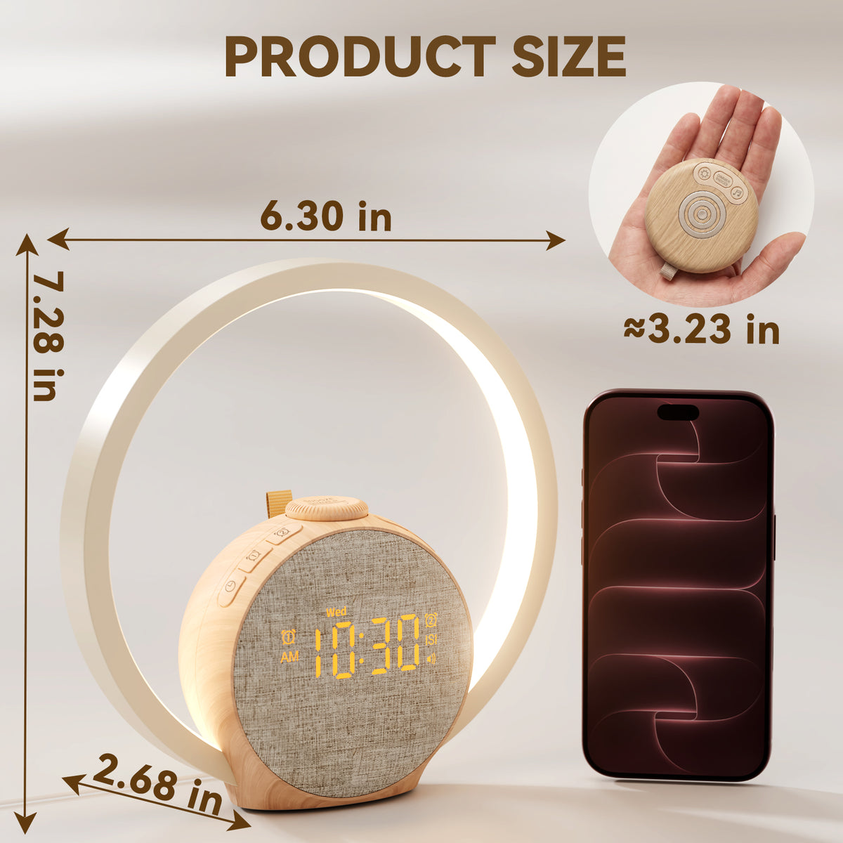 Vivilumens Loud Alarm Clock for Heavy Sleepers with Wireless Bed Shaker