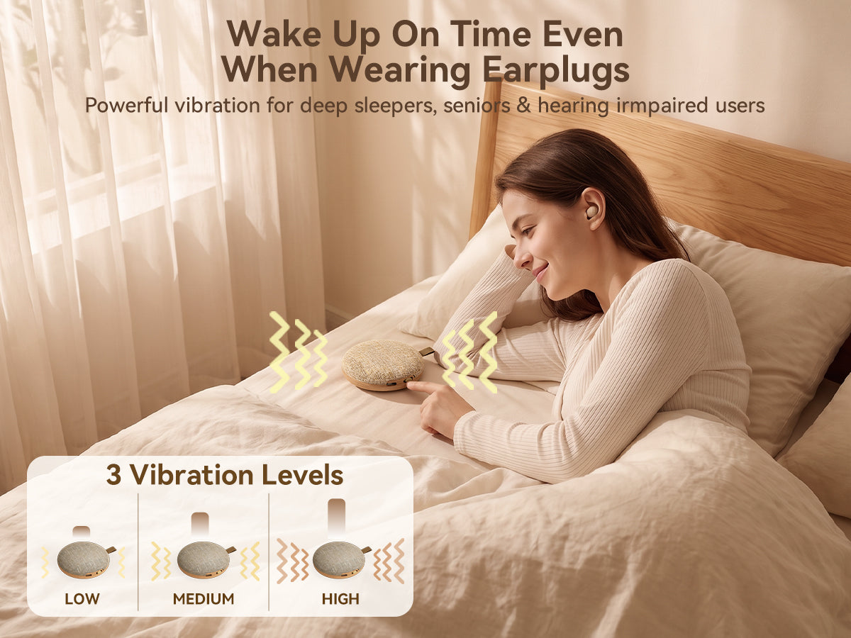 Vivilumens Loud Alarm Clock for Heavy Sleepers with Wireless Bed Shaker