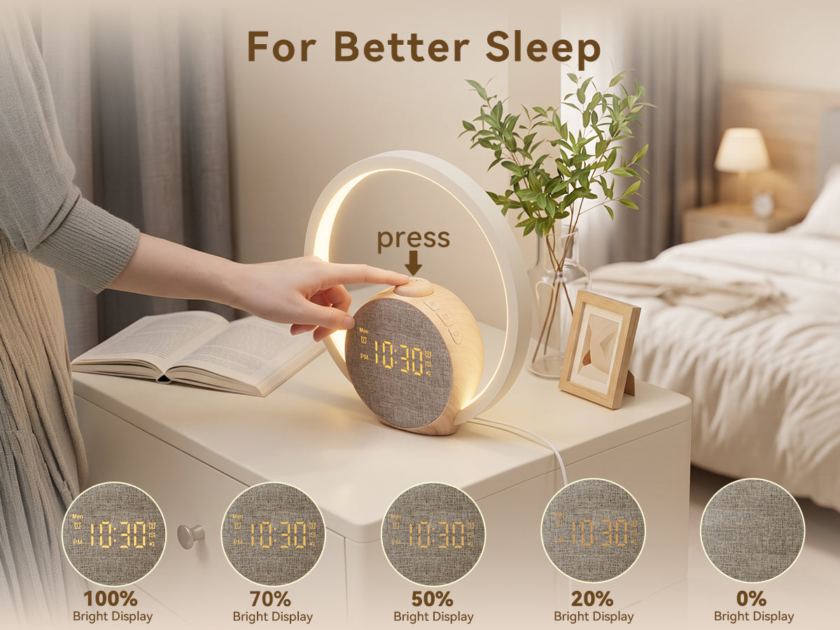 Vivilumens Loud Alarm Clock for Heavy Sleepers with Wireless Bed Shaker