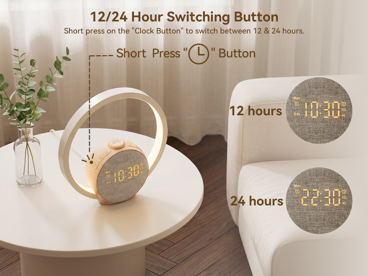 Vivilumens Loud Alarm Clock for Heavy Sleepers with Wireless Bed Shaker