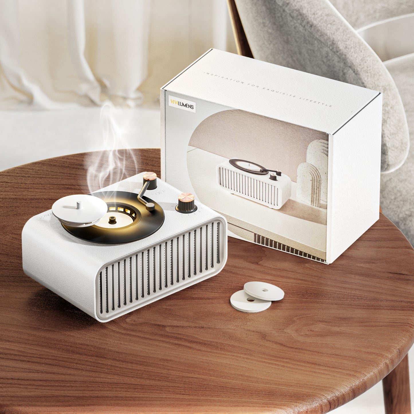 Viviluemns 3 in-1 Wireless Portable Aromatherapy Bluetooth Speaker