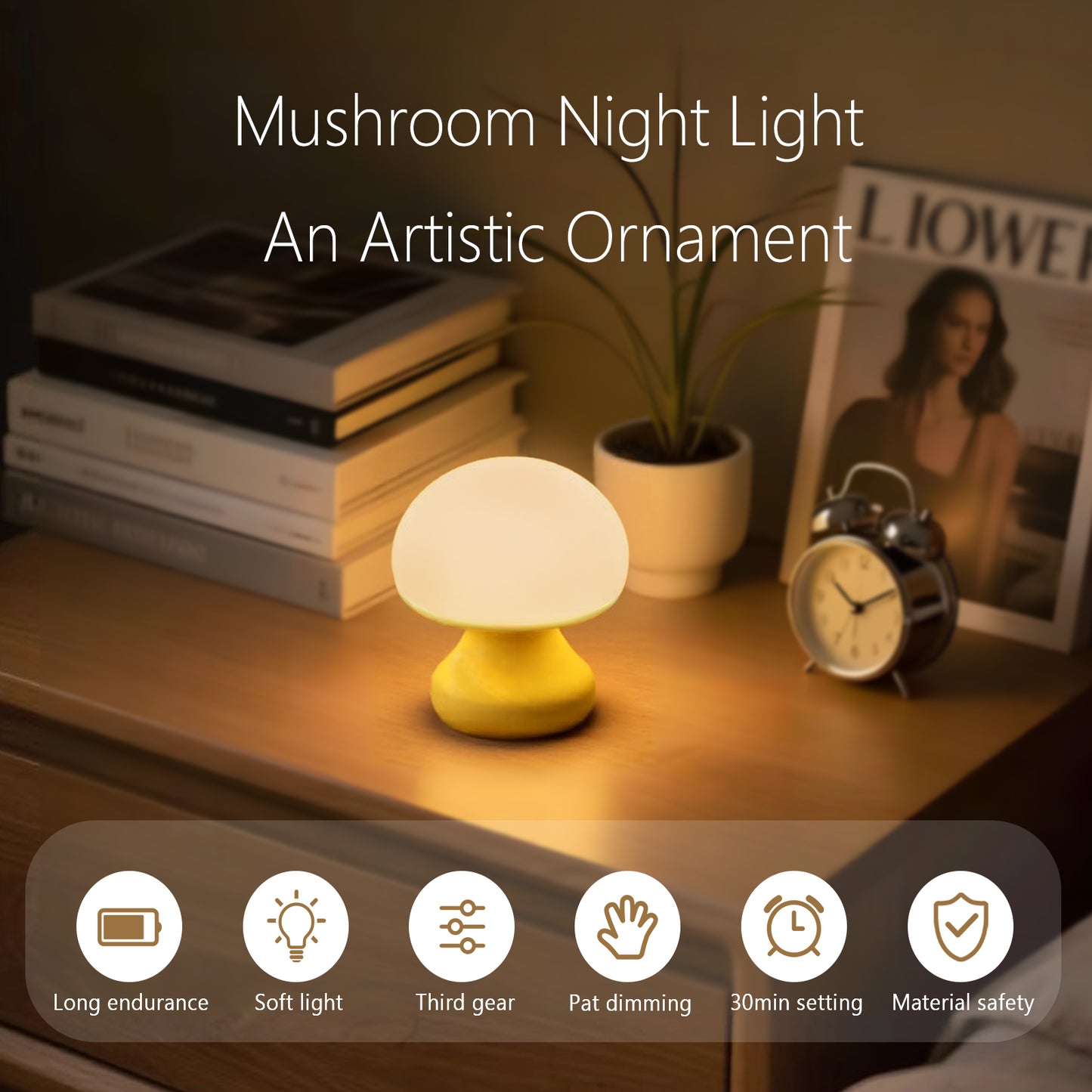 Vivilumens Mushroom Night Light for Kids
