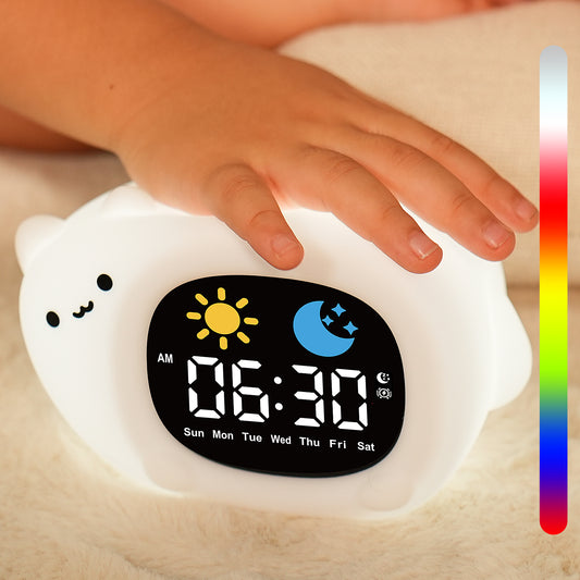 Vivilumens Alarm Clock for Kids Toddlers-Cat