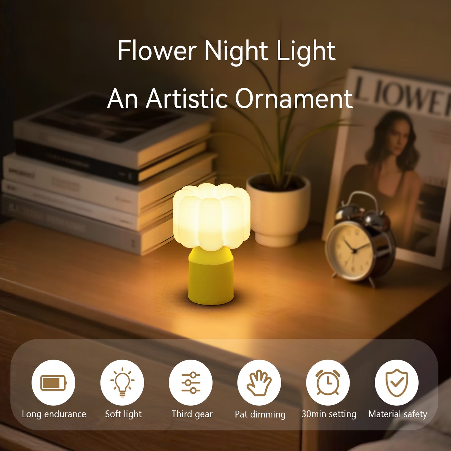 Vivilumens Novelty Flower Night Light for Kids