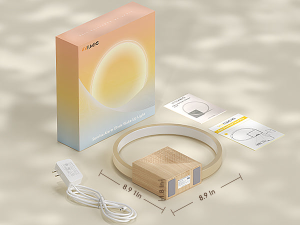 Vivilumens 5 in 1 Sunrise Alarm Clock with White Noise, Touch Night Light & Snooze