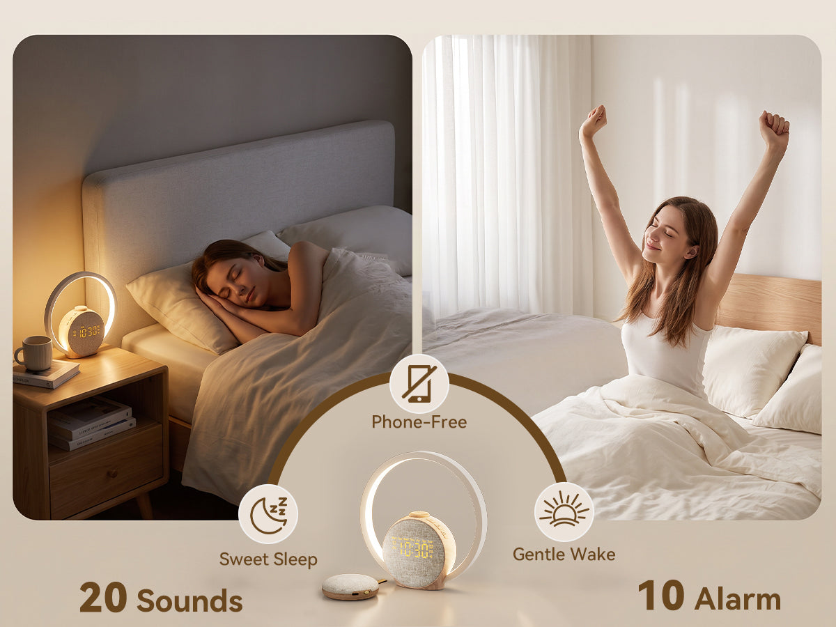 Vivilumens Loud Alarm Clock for Heavy Sleepers with Wireless Bed Shaker