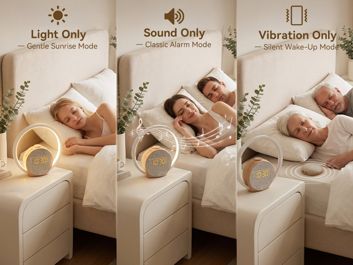 Vivilumens Loud Alarm Clock for Heavy Sleepers with Wireless Bed Shaker