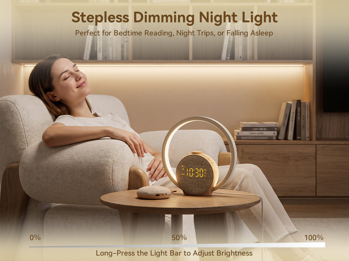 Vivilumens Loud Alarm Clock for Heavy Sleepers with Wireless Bed Shaker