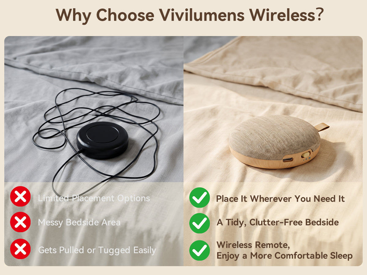 Vivilumens Loud Alarm Clock for Heavy Sleepers with Wireless Bed Shaker