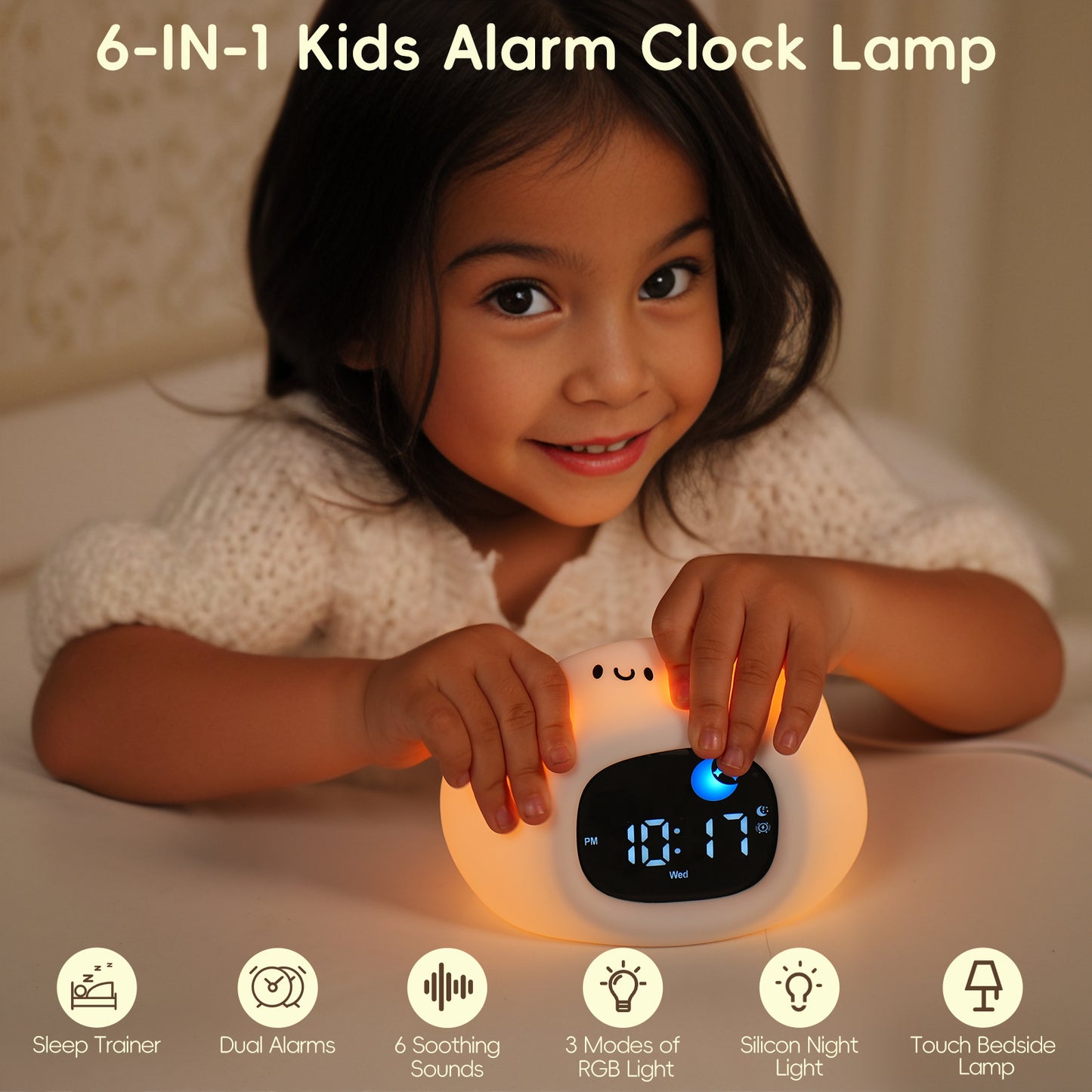 Vivilumens Alarm Clock for Kids Toddlers-Cloud