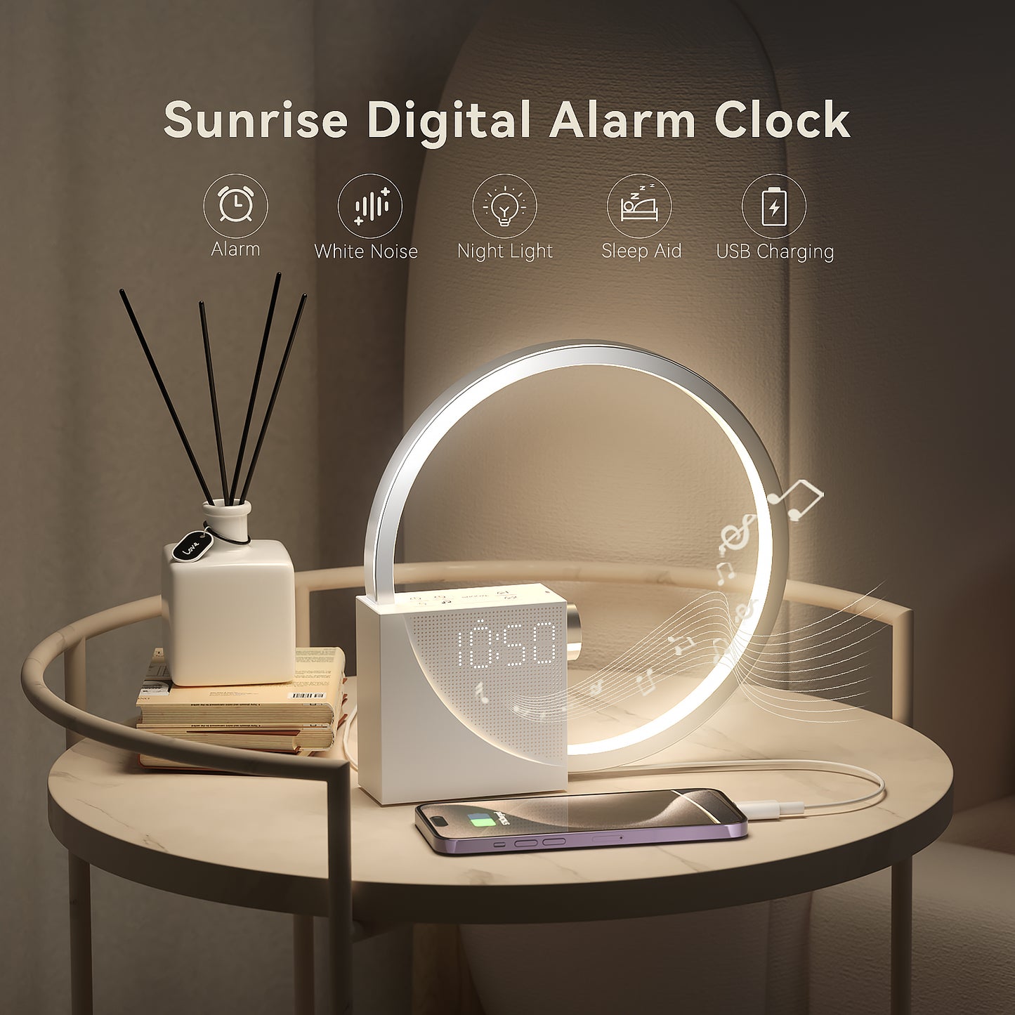 Vivilumens 5 in 1 Sound Machine Sunrise Alarm Clock