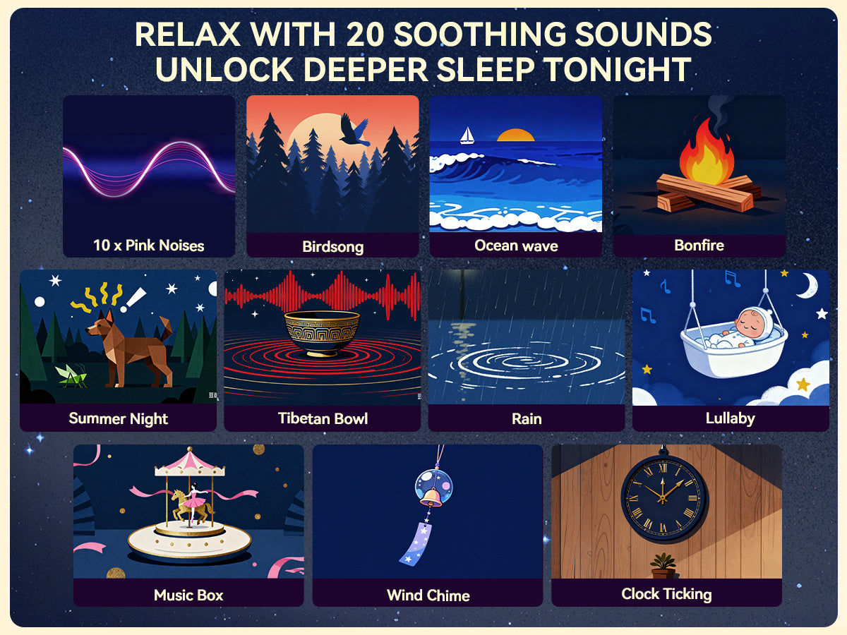 Vivilumens Sunrise Alarm Clock with White Noise, Dual Alarm & Touch Night Light