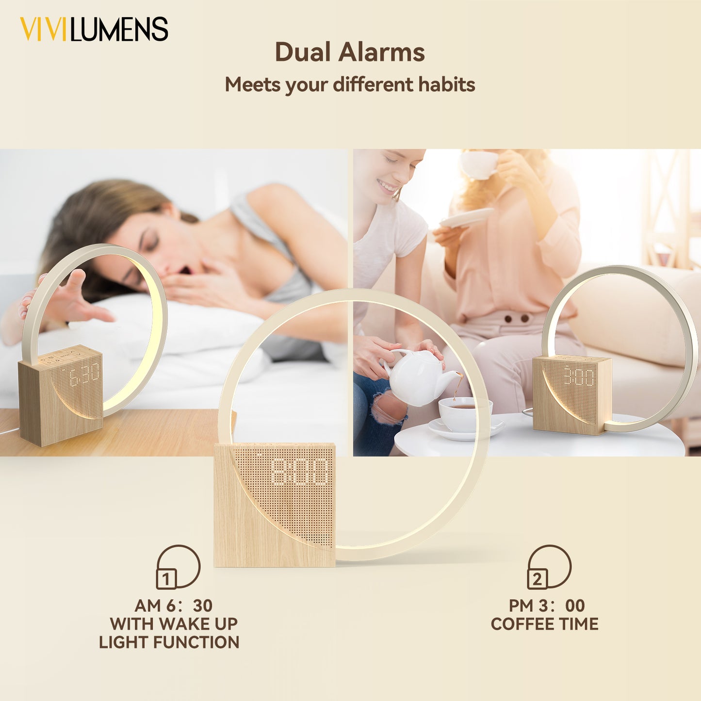 Vivilumens 5 in 1 Sunrise Alarm Clock