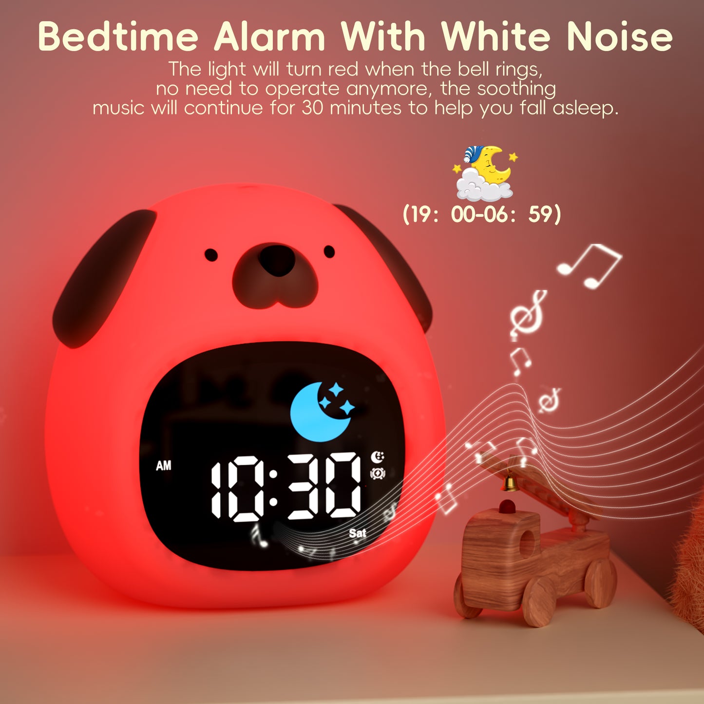 Vivilumens Alarm Clock for Kids Toddlers-Puppy