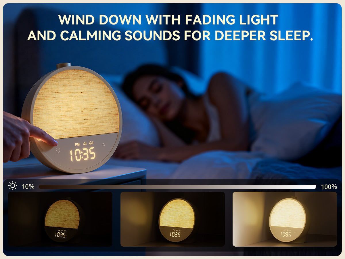 Lattle Sunrise Alarm Clock – Gentle Wake-Up Light, Sound Machine & Dual Alarms, RGB Night Lamp