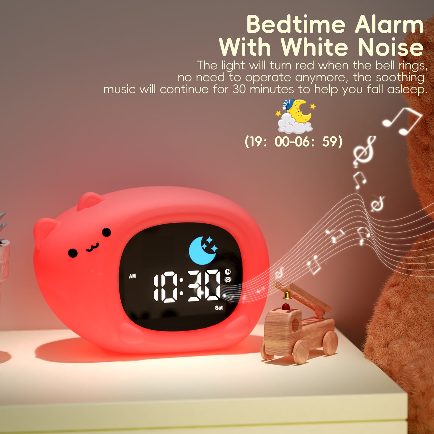 Vivilumens Alarm Clock for Kids Toddlers-Cat