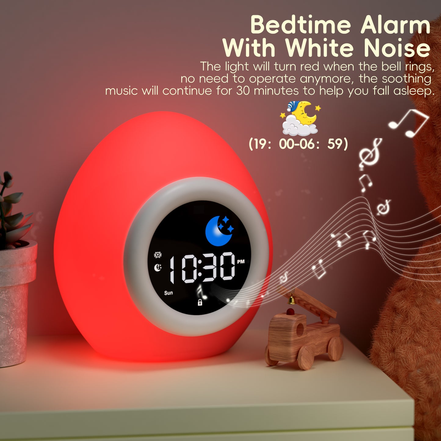 Vivilumens Alarm Clock for Kids Toddlers-Egg