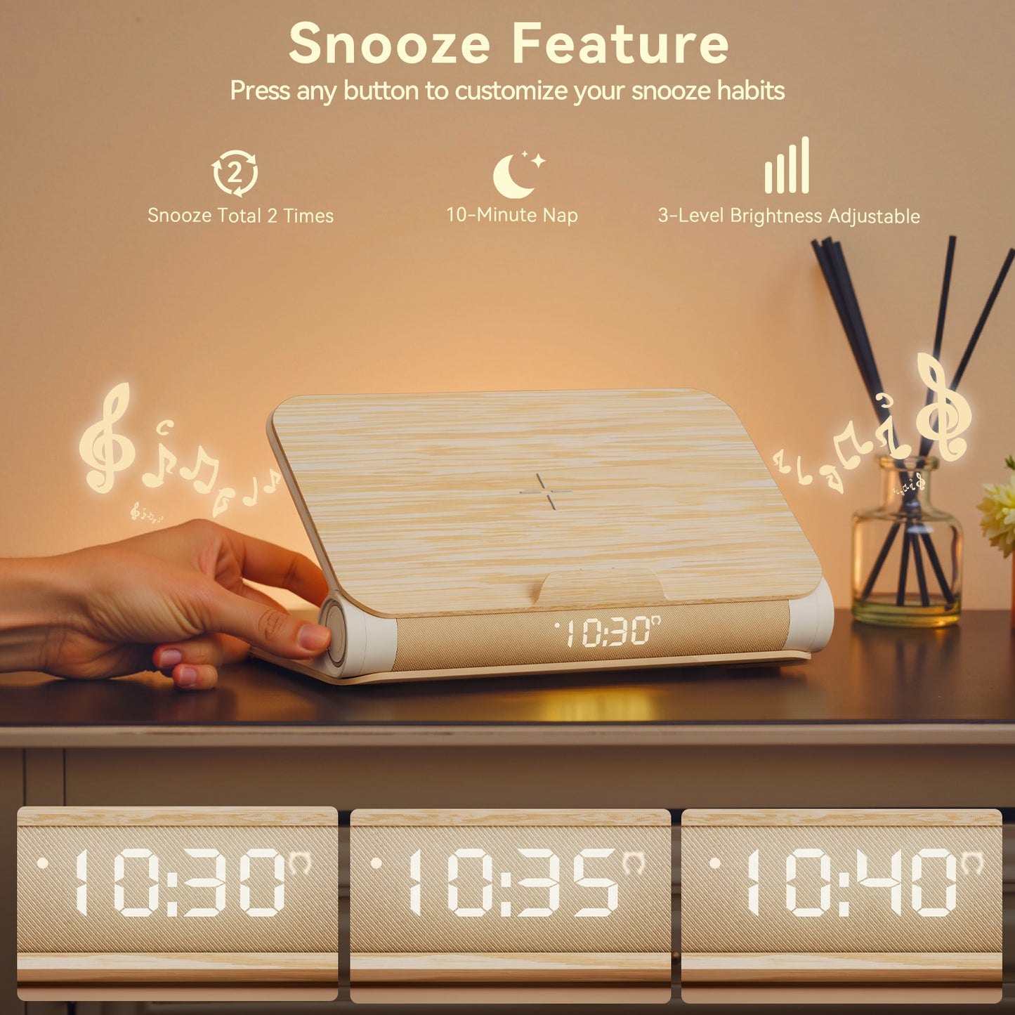 Book-Shaped Sunrise Alarm Clock-Wood gain