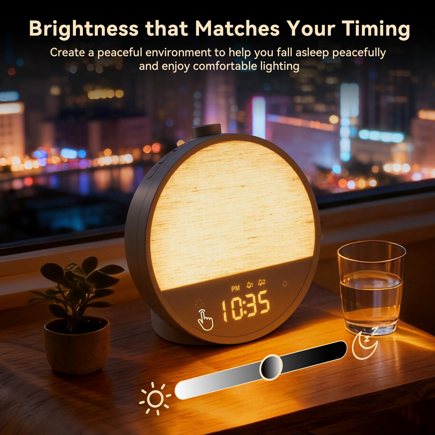 Lattle Sunrise Alarm Clock – Gentle Wake-Up Light, Sound Machine & Dual Alarms, RGB Night Lamp
