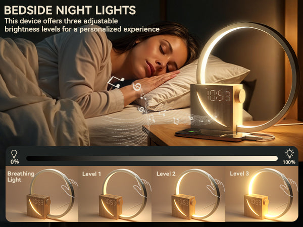 Vivilumens Sunrise Alarm Clock with Wake-Up Light & White Noise Night Light