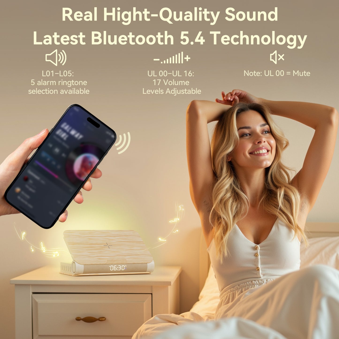 Book-Shaped Sunrise Alarm Clock-Wood gain