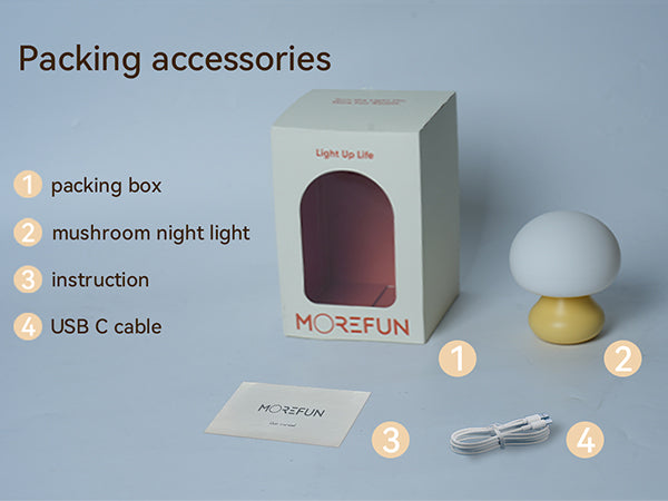Vivilumens Mushroom Night Light for Kids