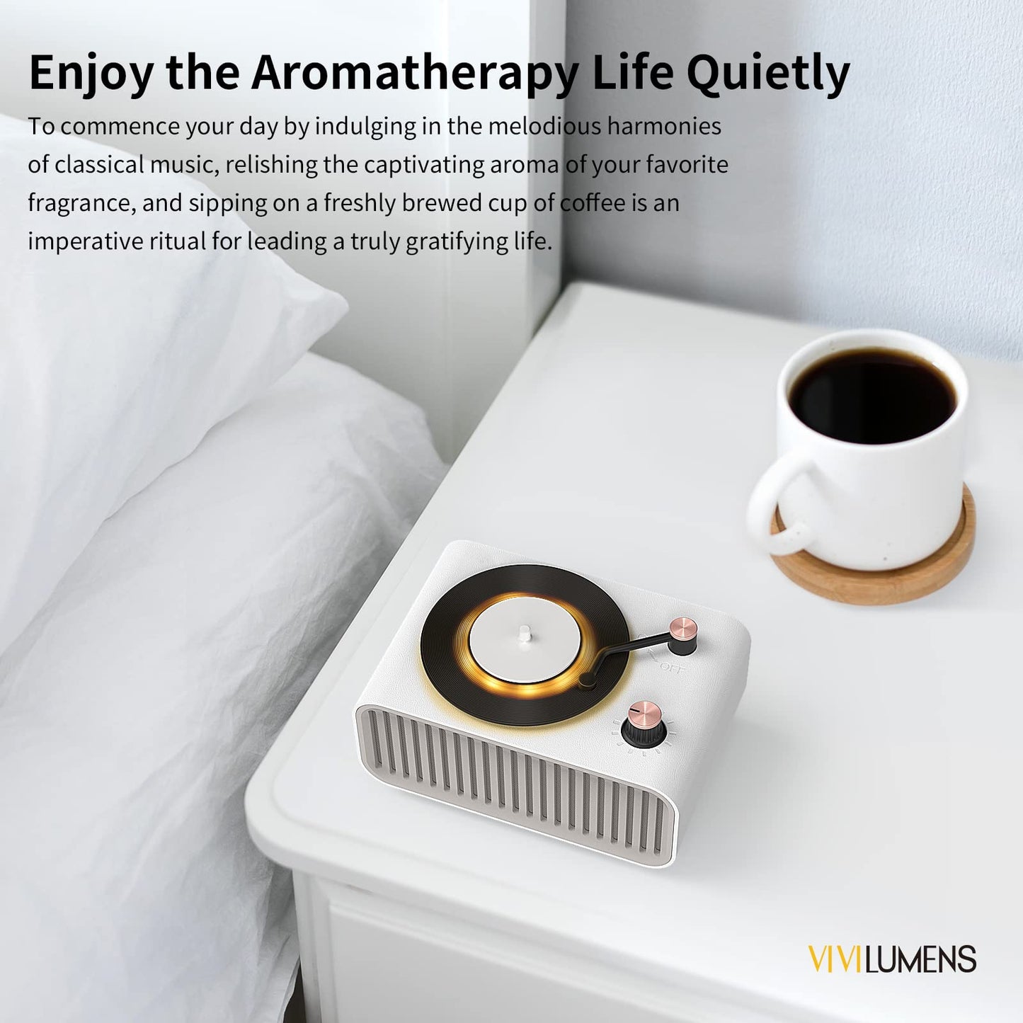 Viviluemns 3 in-1 Wireless Portable Aromatherapy Bluetooth Speaker