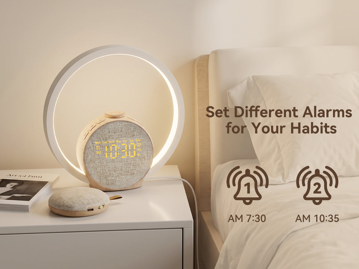 Vivilumens Loud Alarm Clock for Heavy Sleepers with Wireless Bed Shaker