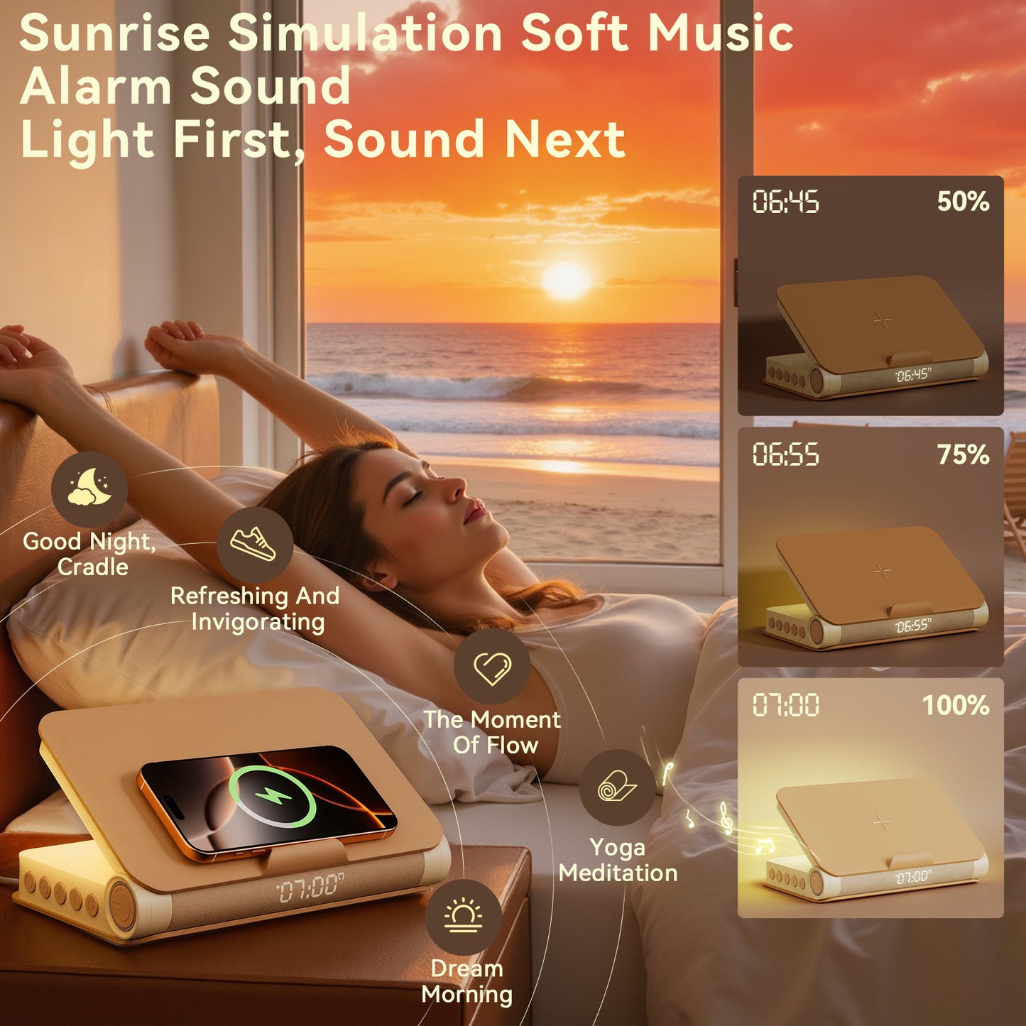 Vivilumens Book Lamp Sunrise Alarm Clock