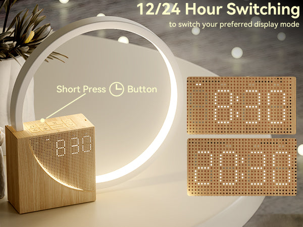 Vivilumens 5 in 1 Sunrise Alarm Clock with White Noise, Touch Night Light & Snooze