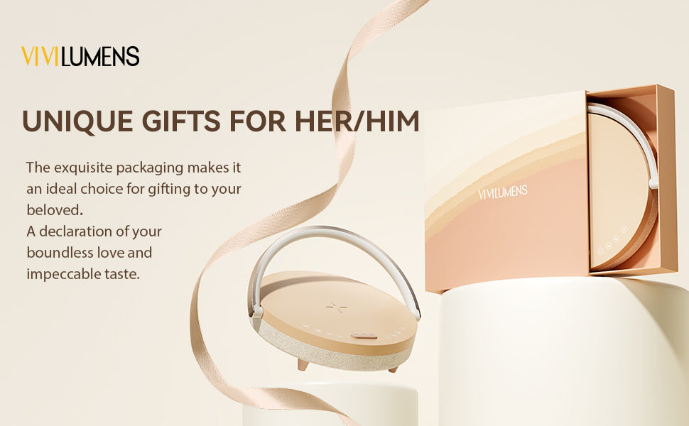 Vivilumens 6-in-1 Bedside Lamp – Wireless Charger, Speaker & Night Light (Pink)