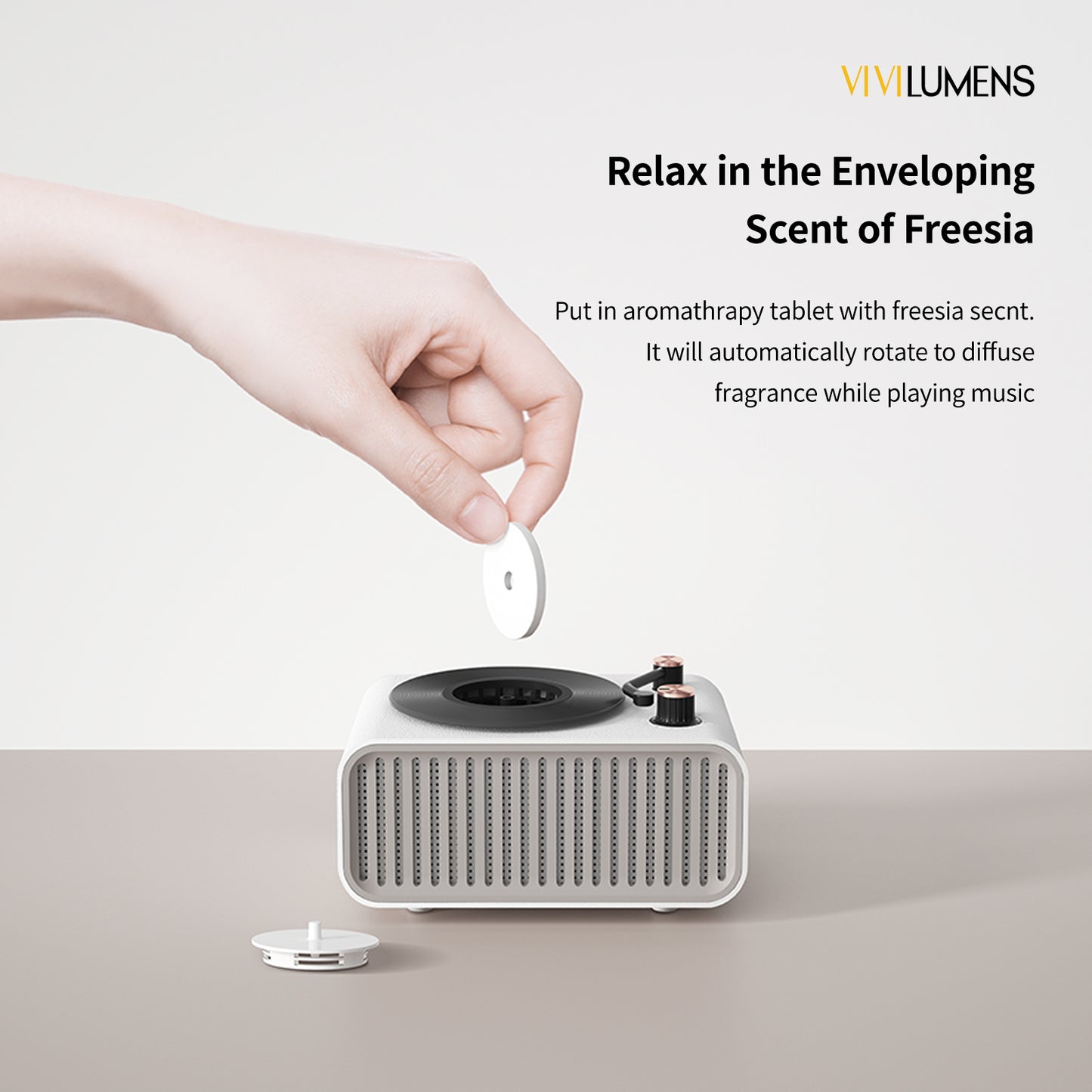 Viviluemns 3 in-1 Wireless Portable Aromatherapy Bluetooth Speaker